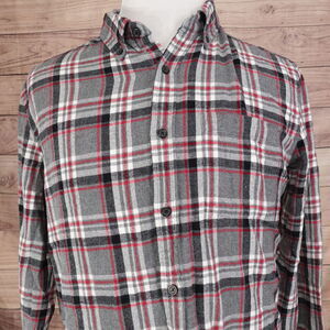 ST JOHN'S BAY SUPER SOFT FLANNEL BUTTON DOWN SHIRT MENS SIZE L LARGE